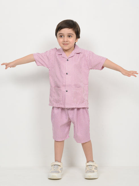 Imported Wash & Wear 2 Piece Set (Red & White)