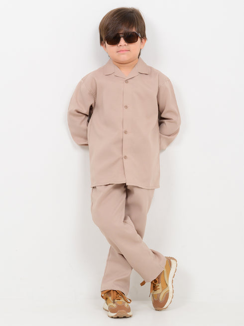 Imported Wash & Wear 2 Piece Set (Beige)