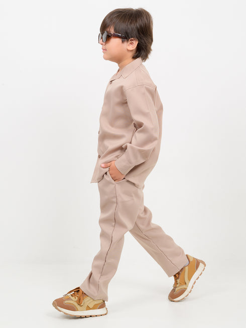 Imported Wash & Wear 2 Piece Set (Beige)