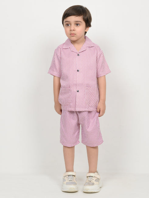 Imported Wash & Wear 2 Piece Set (Red & White)