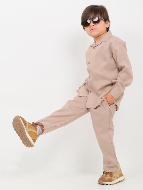 Imported Wash & Wear 2 Piece Set (Beige)