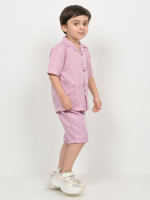 Imported Wash & Wear 2 Piece Set (Red & White)