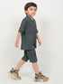 Imported Textured 2 Piece Set (Grey Green)