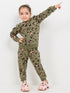 Camo Leopard Themed Fleece Suit (Green)