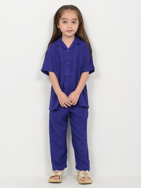Imported Irish Linen 2 Piece Set (Royal Blue)