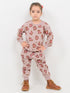 Leopard Chic Themed Fleece Suit (Mauve)