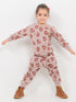 Leopard Chic Themed Fleece Suit (Mauve)