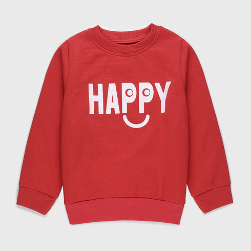 Happy Fleece Tracksuit (Red)