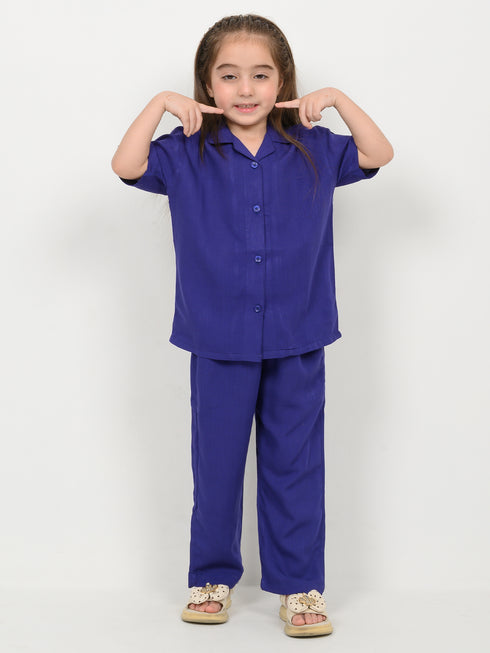 Imported Irish Linen 2 Piece Set (Royal Blue)