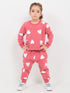 Little Heart Themed Fleece Suit (Rose Pink)