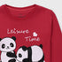 Lazy Panda Fleece Sweatshirt (Red)