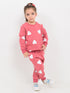 Little Heart Themed Fleece Suit (Rose Pink)