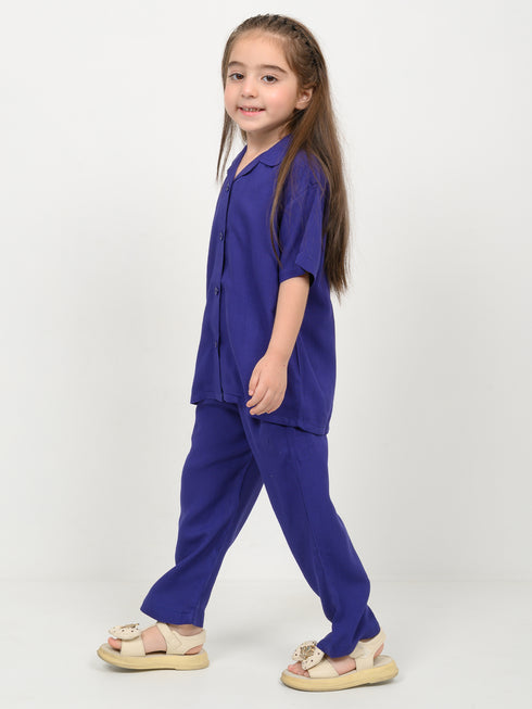 Imported Irish Linen 2 Piece Set (Royal Blue)