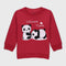 Lazy Panda Fleece Sweatshirt (Red)