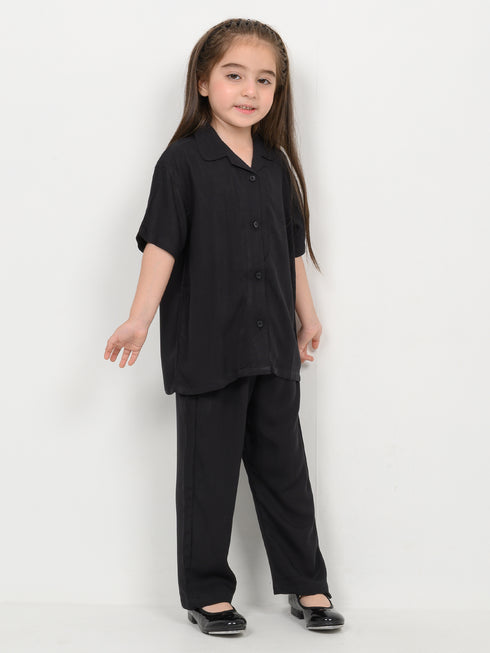Imported Irish Linen 2 Piece Set (Black)
