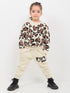Leopard Love Themed Fleece Suit (Vanilla Roar)