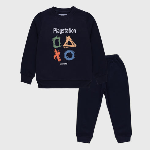 Playstation Fleece Tracksuit (Black)