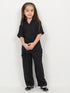 Imported Irish Linen 2 Piece Set (Black)