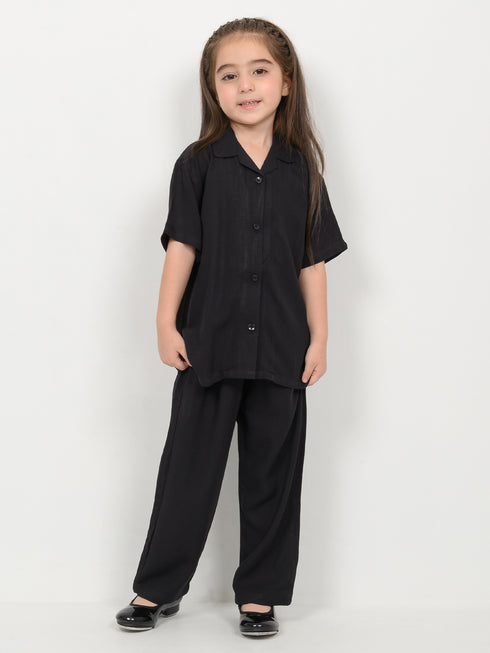 Imported Irish Linen 2 Piece Set (Black)