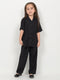 Imported Irish Linen 2 Piece Set (Black)