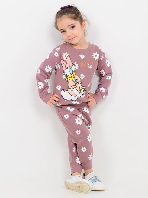 Duckling Daisy Fleece Suit (Rose Bloom)