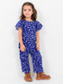 Frill Sleeves Starlight Dreams Cotton Trouser Set (Galaxy Indigo)