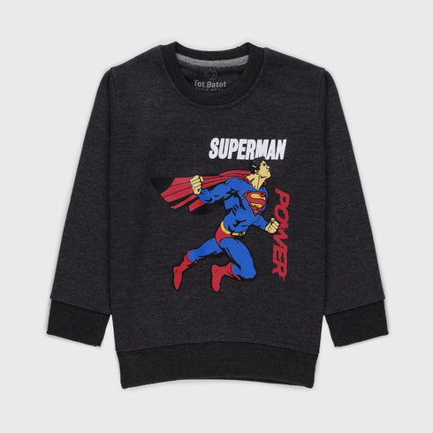 Supermen Fleece Tracksuit (Dark Grey)
