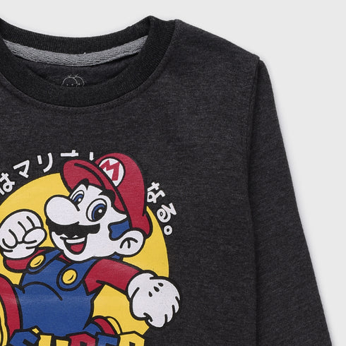 Super Mario Fleece Tracksuit (Charcoal Grey)
