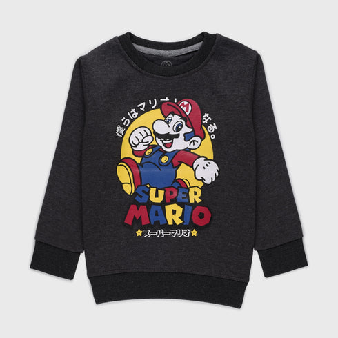 Super Mario Fleece Tracksuit (Charcoal Grey)