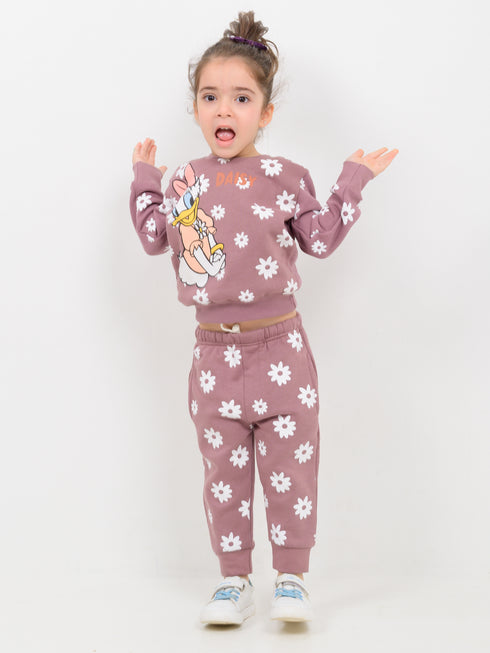 Duckling Daisy Fleece Suit (Rose Bloom)