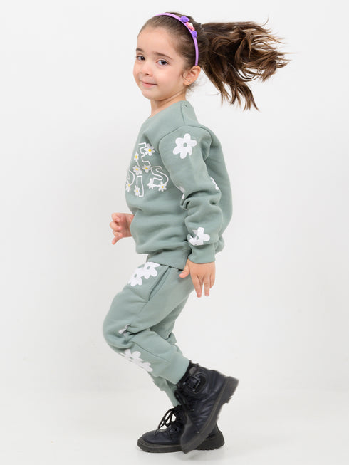 Daisy Days Fleece Suit (Pistachio)