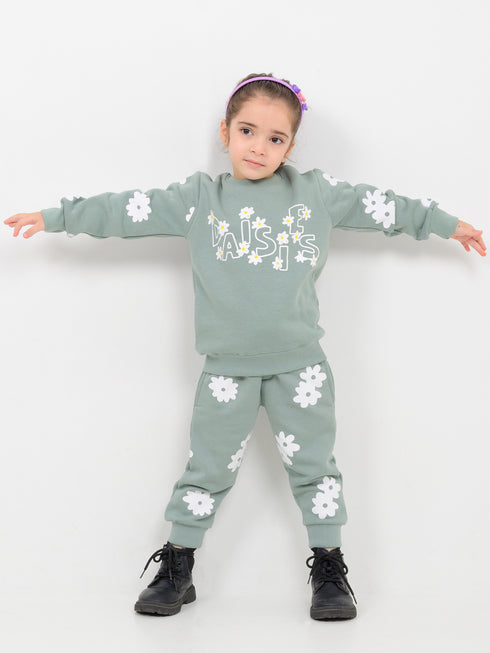Daisy Days Fleece Suit (Pistachio)