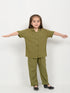 Imported Irish Linen 2 Piece Set (Olive Grove)