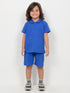 Classic Zip Polo Set (Royal Blue)