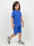 Classic Zip Polo Set (Royal Blue)