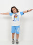 Bluey's Sunny Day Cotton Short Set (Off-White & Sky Blue)