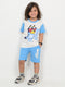 Bluey's Sunny Day Cotton Short Set (Off-White & Sky Blue)