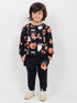 Mini Pumpki Patch Fleece Suit (Deep Black)