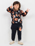 Mini Pumpki Patch Fleece Suit (Deep Black)