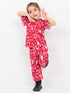 Frill Sleeves Winter Wonder Cotton Trouser Set (Merry Maple)