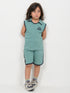 Embroidered Sleeveless Short Set (Sea Green)