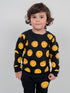 Smiley Allover Printed Fleece Suit (Black)
