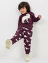 Tiny Rex Fleece Suit (Deep Maroon)