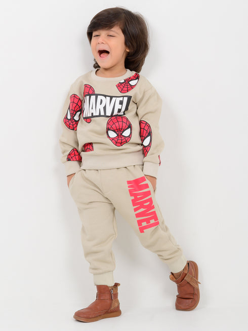The Spider Hero Fleece Suit (Light Khaki)