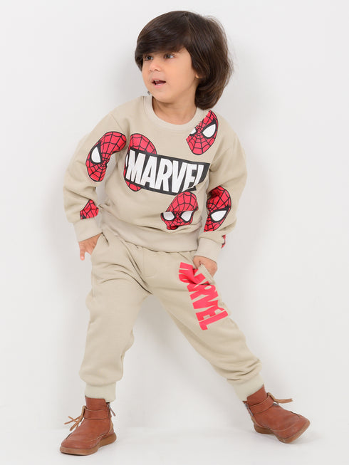 The Spider Hero Fleece Suit (Light Khaki)
