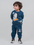 Shivering Shark Printed Fleece Suit (Deep Blue)