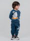 Shivering Shark Printed Fleece Suit (Deep Blue)