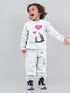 Happy Elephants Fleece Suit (Bright Grey)