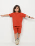 Classic Zip Polo Set (Rust)