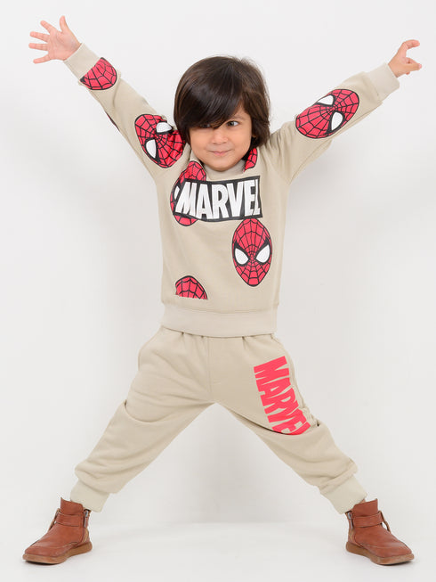 The Spider Hero Fleece Suit (Light Khaki)